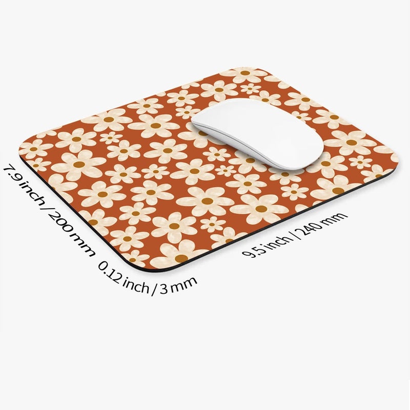 Armanza Square Mouse Pad Cute Flowers, Personalized Premium-Textured Custom Mouse Mat Design, Washable Mousepad Cloth, Non-Slip Rubber Base Computer Mouse Pads for Wireless Mouse - Image 2
